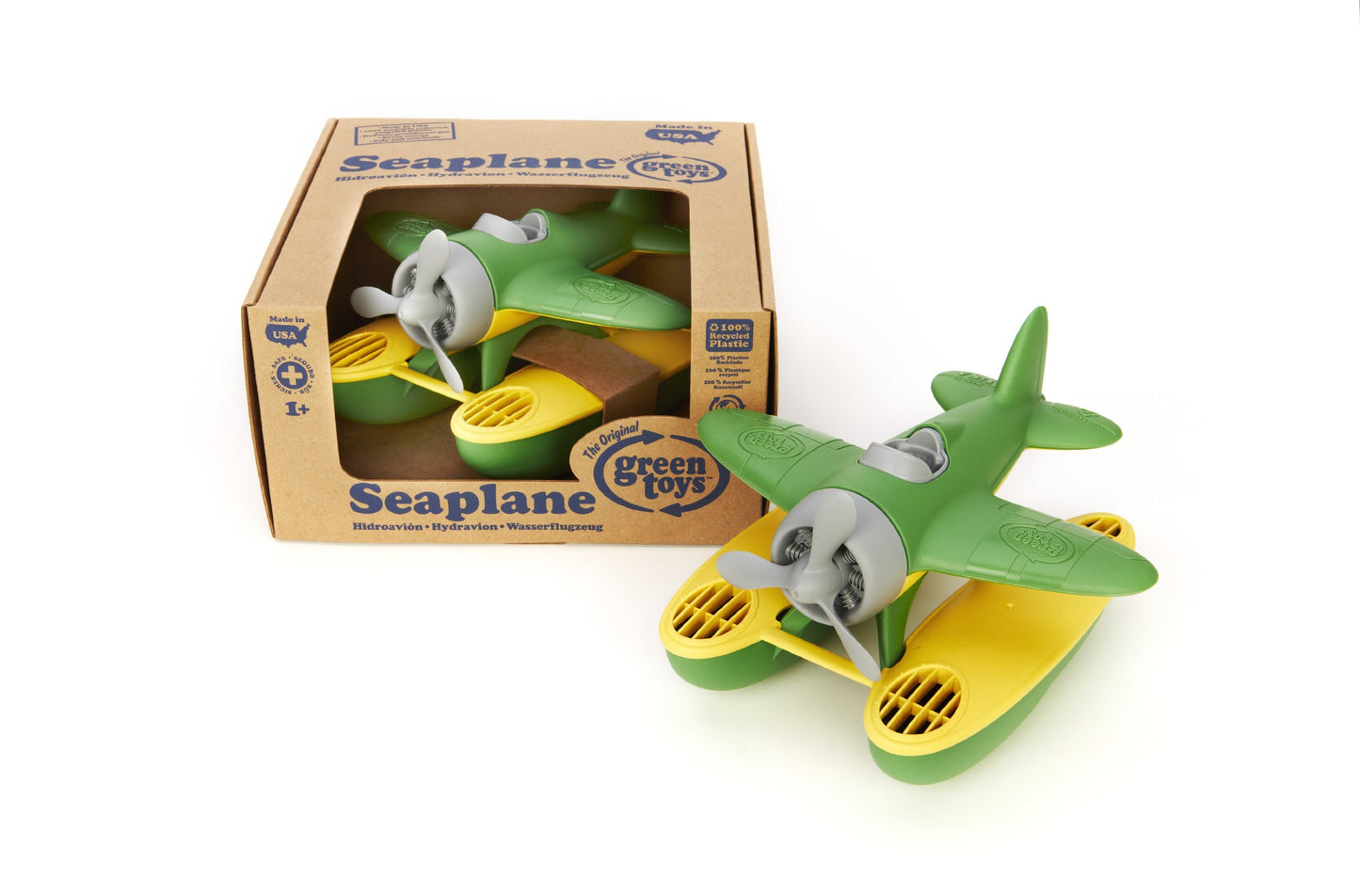 Green Toys Seaplane in Green Color - BPA Free, Phthalate Free Floatplane for Improving Pincers Grip. Toys and Games ,9 x 9.5 x 6