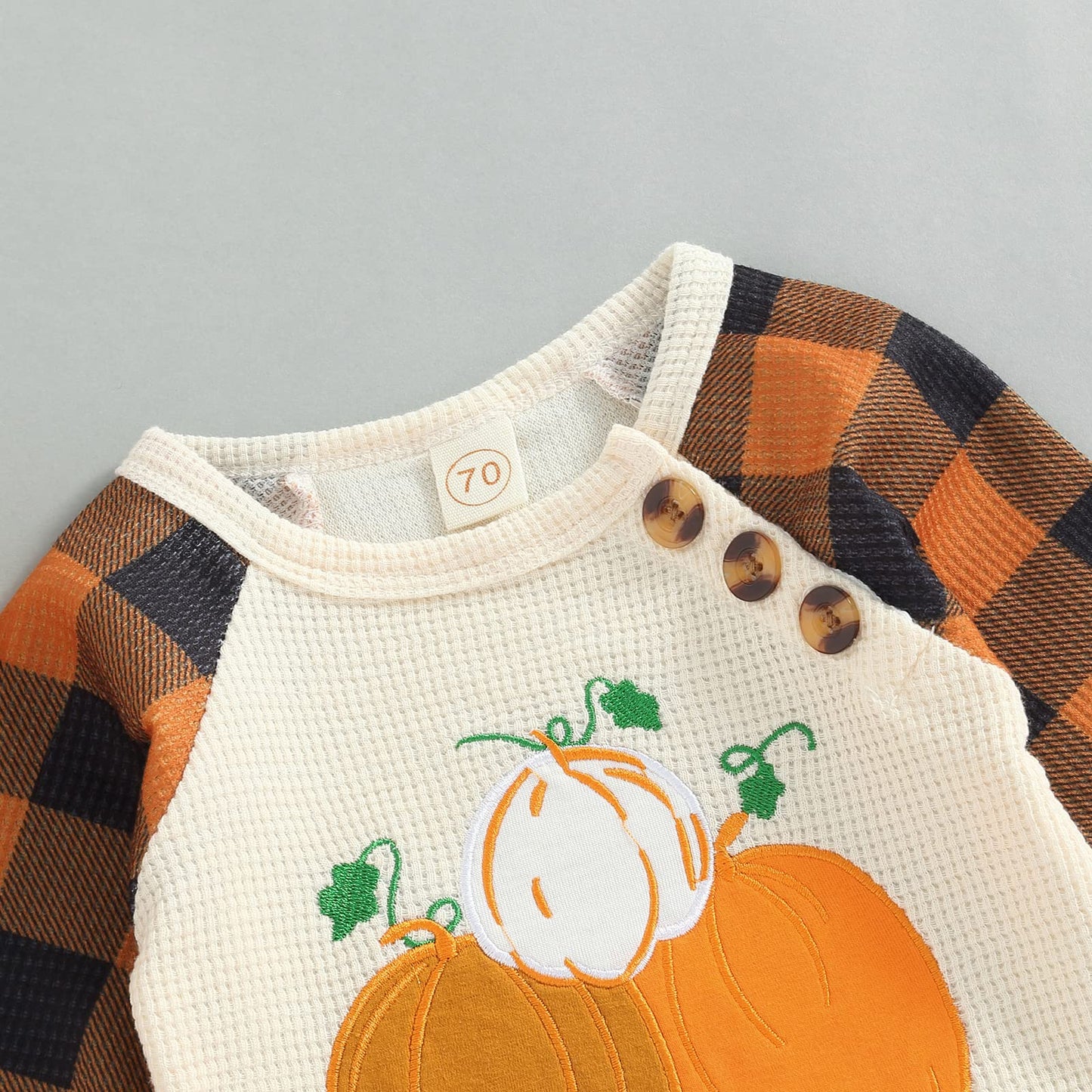 Halloween Baby Boy Girl Outfit Pumpkin Long Sleeve Onesie Romper Jumpsuit Halloween Clothes Girl Boy (Cutest In The Patch,12-18