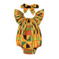 Younger Tree African Baby Clothes Girl Dashiki Ankara Outfit Set (0-3 Months, Romper)