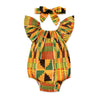 Younger Tree African Baby Clothes Girl Dashiki Ankara Outfit Set (0-3 Months, Romper)