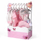 GiftAmaz Pink Wooden Baby Shower Crate Closet, Baby Storage Crate with Handle, Baby Shower Gifts Basket, Baby Welcome Box for Ne