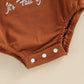 Baby Halloween Outfit Boy Girl Oversized Pumpkin Sweatshirt Romper Crewneck Pullover Sweater Onesie Fall Clothes (Pumpkin Brown,