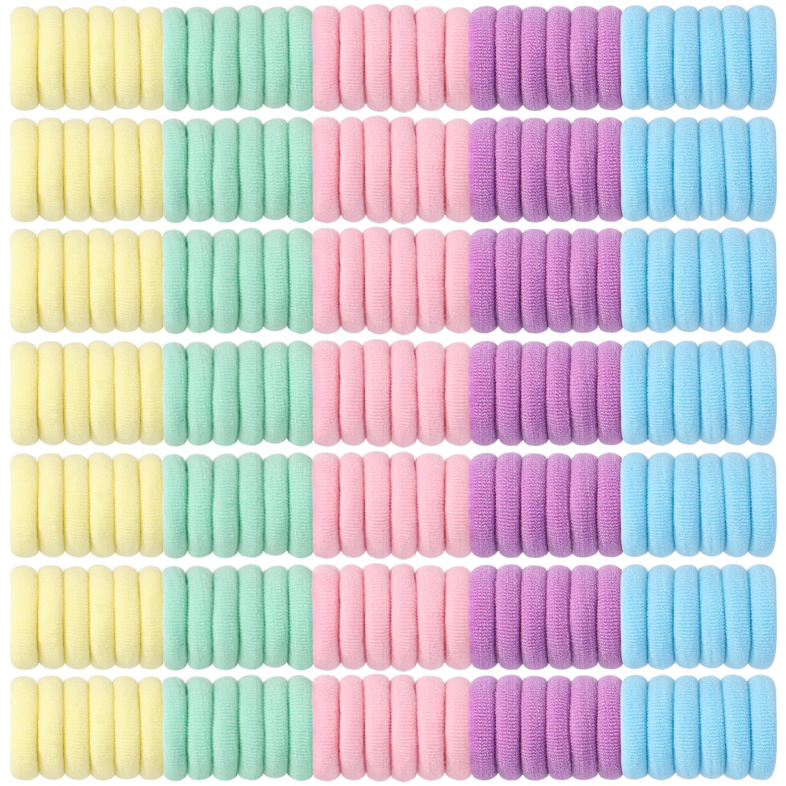 Jollybows 300Pcs Baby Hair Ties Girls Elastic Hair Accessories Small Nylon Hair Bands For Toddler Infant Ponytail Holders 1' Mi