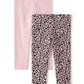 The Children'S Place Baby Girls' And Toddler Assorted Everyday Pull On Leggings, Pink/Cheetah Print 2-Pack, 12-18 Months