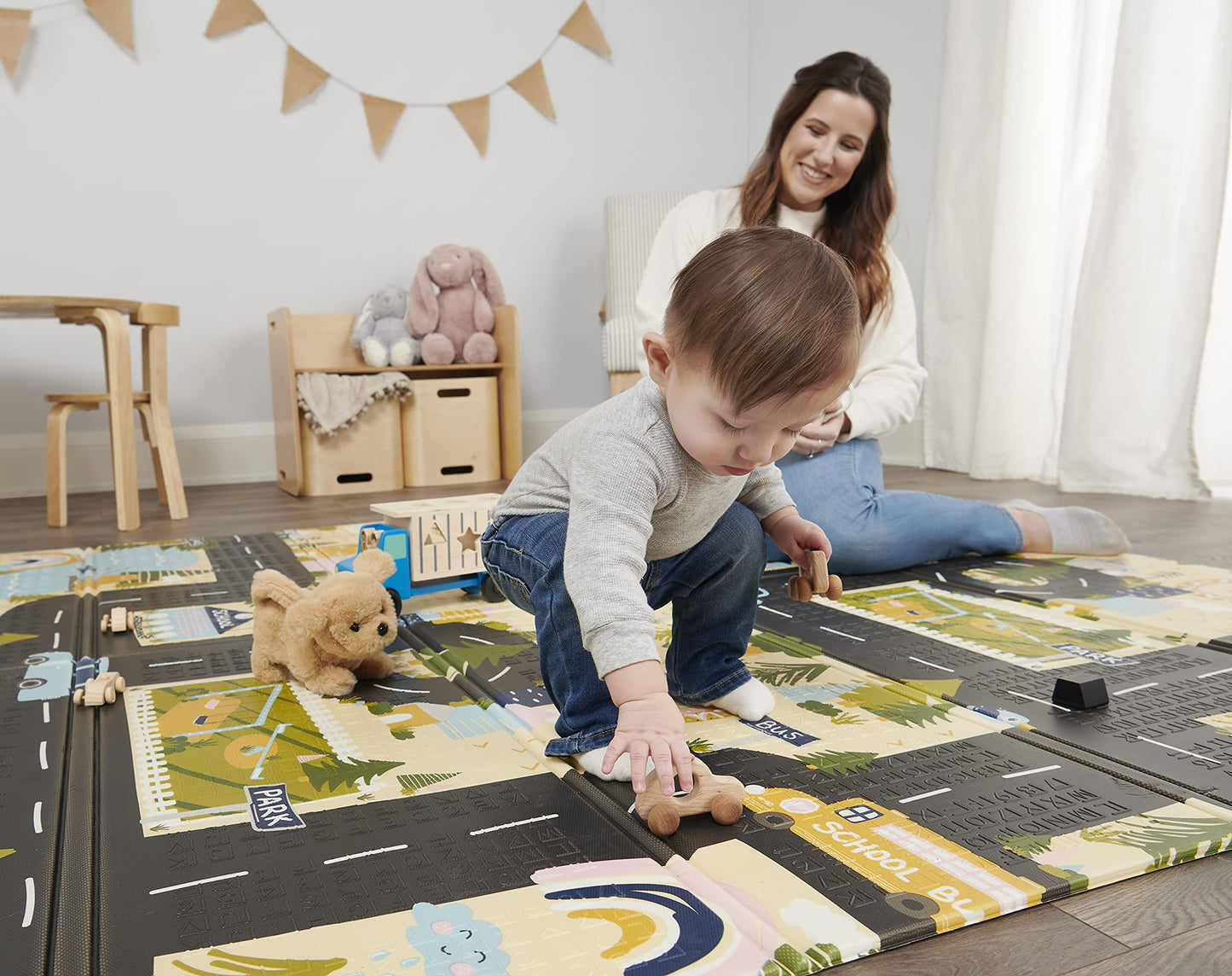 Regalo Play Mat, Foldable & Reversible, Waterproof, Blue , X-Large (Pack Of 1)