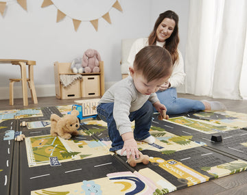 Regalo Play Mat, Foldable & Reversible, Waterproof, Blue , X-Large (Pack Of 1)