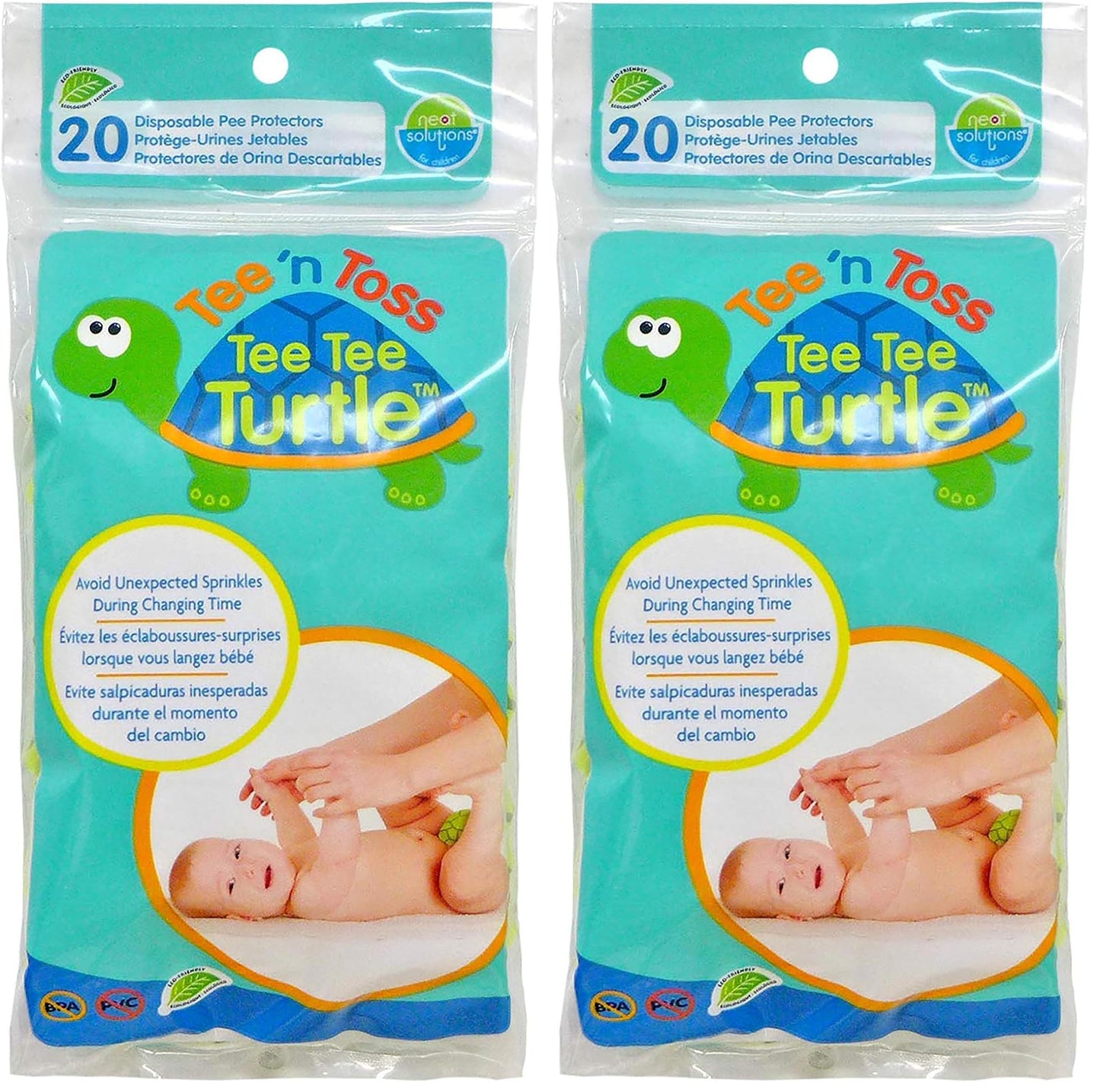 Neat Solutions Tee N Toss Turtle, Multi, One Size, 20 Count (Pack of 2)