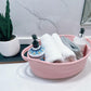 Giftexpress Pink Woven Basket - 13' X 8' X 5' Cotton Rope Organizing Baskets For Baby Items Or Cat & Dog Toys - Cute Soft Gif