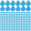 Zhanmai 300 Pcs Mini Rubber Ducks Bulk Colorful Duckies Set Tiny Shower Rubber Bath Toy Float Squeak Bathtub Pool Toy for Party 