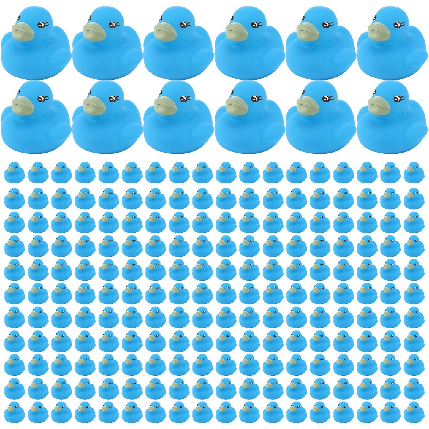 Zhanmai 300 Pcs Mini Rubber Ducks Bulk Colorful Duckies Set Tiny Shower Rubber Bath Toy Float Squeak Bathtub Pool Toy for Party 