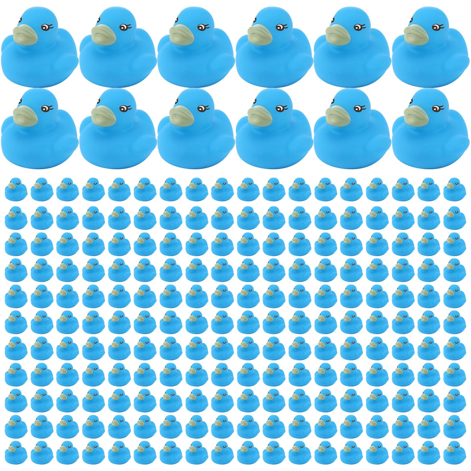 Zhanmai 300 Pcs Mini Rubber Ducks Bulk Colorful Duckies Set Tiny Shower Rubber Bath Toy Float Squeak Bathtub Pool Toy for Party 