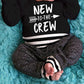 Baby Boy Clothes 0-3 Months Infant Outfits New To The Crew Long Sleeve Romper+ Little Man Pants+ Striped Hat 3Pcs Baby Boy Fall