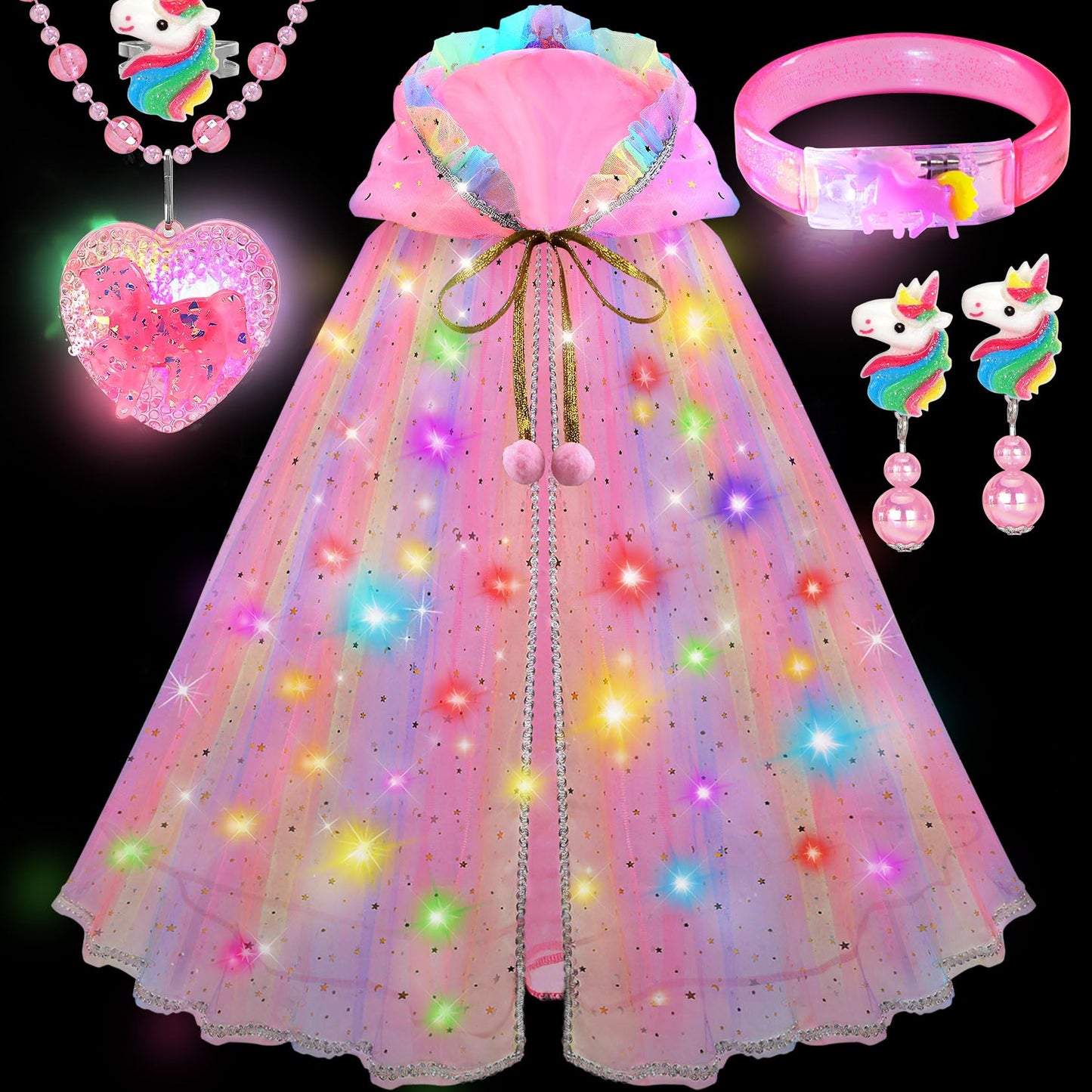 Byhttkigm Princess Dress Up For Girls 4-6, Dresses For Girls, Led Light Up Toys For 3 Year Old Girls Christmas Brithday Gifts