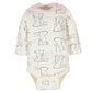 Gerber Baby Girls' 6-Pack Long-Sleeve Onesies Bodysuits, Bunny, 3-6 Months