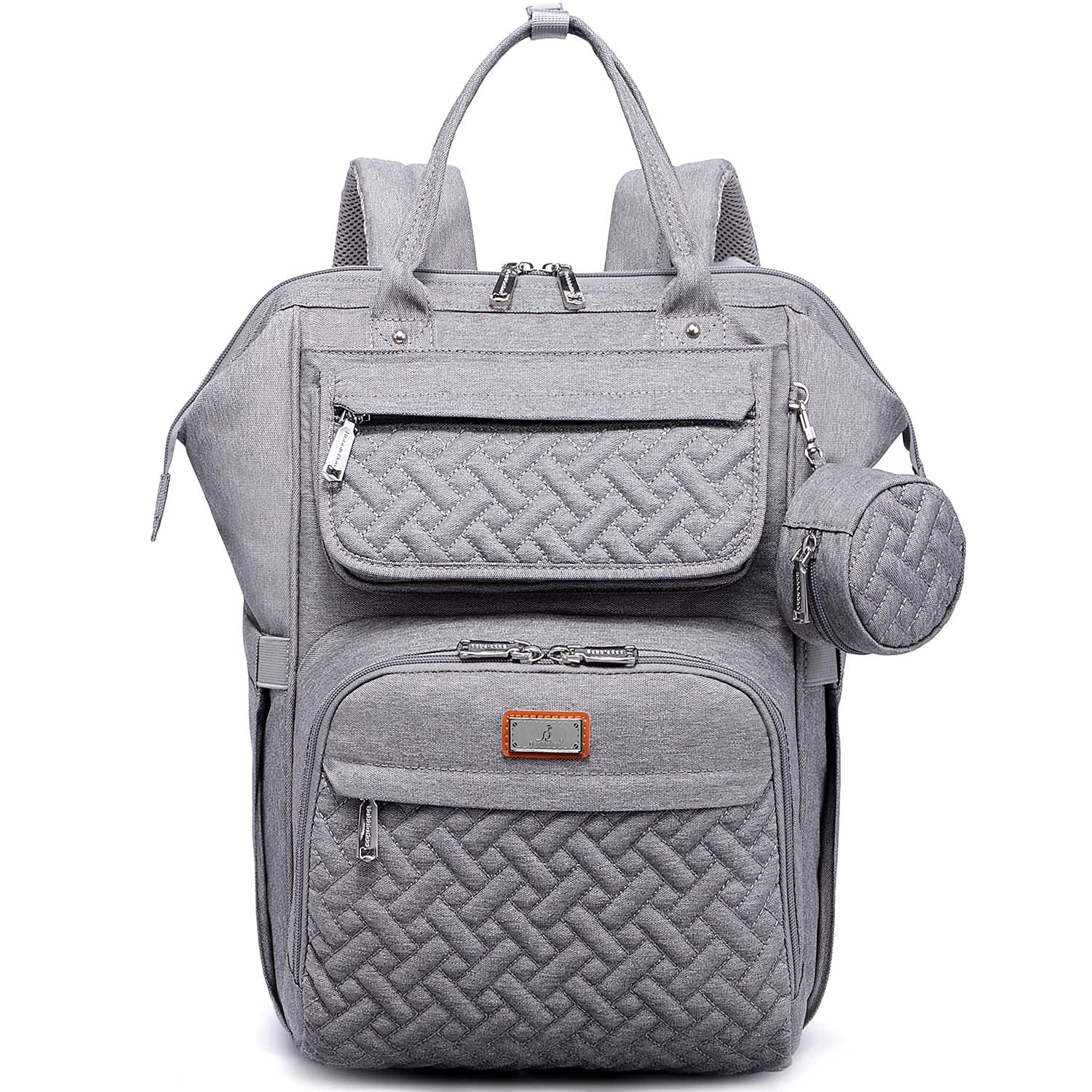 Babbleroo Diaper Bag Backpack, Multifunction Large Bags With Changing Pad & Stroller Straps & Pacifier Case, Unisex Stylish Trav