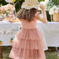 Arshiner Toddler Tutu Dresses Summer Dress Cute Pink Valentine Tulle Sundress For Little Girls 3-4 Years