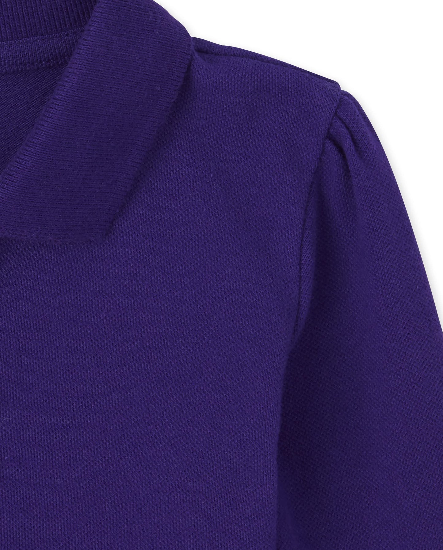 The Children'S Place Baby Girls And Toddler Girls Long Sleeve Ruffle Pique Polo, Regal Violet, 5T