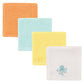 Luvable Friends Unisex Baby Super Soft Cotton Washcloths, Octopus, One Size