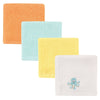 Luvable Friends Unisex Baby Super Soft Cotton Washcloths, Octopus, One Size
