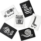 Wee Gallery Art Cards for Baby, Durable High Contrast Black and White Animal Flashcards for Newborns, Brain Development, Sensory