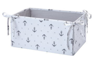 Nautica Kids Separates Anchor/Dot Print Nursery Storage, Gray/White