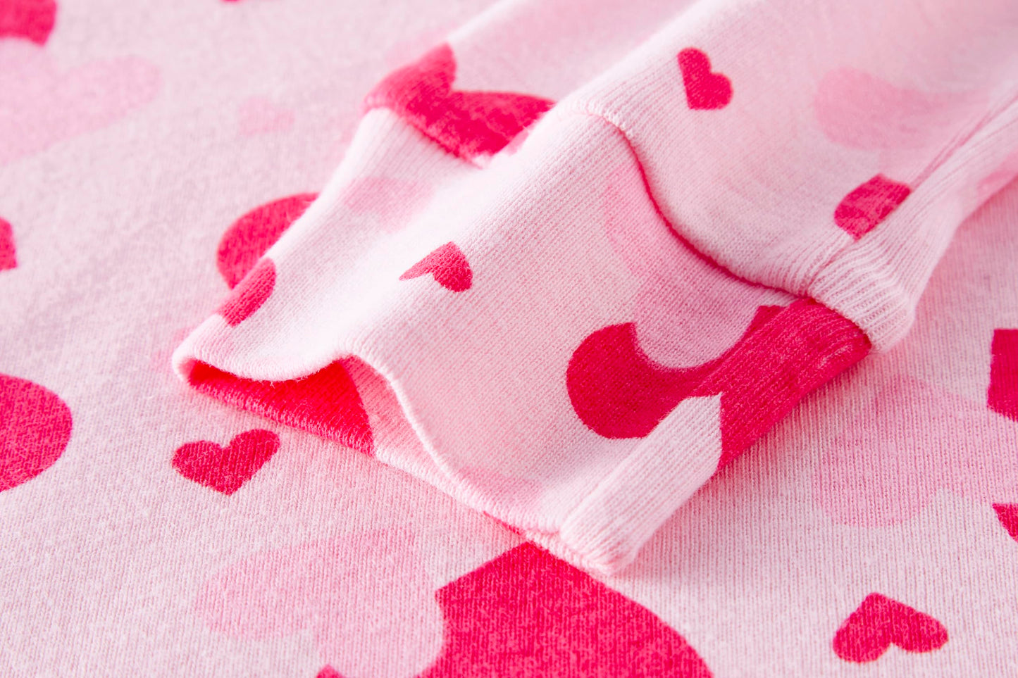 Family Feeling Baby Girls Pajamas Valentines Day Long Sleeve Love Cotton Pyjamas Pink Toddler Kid Pjs Size 12-18 Monthes