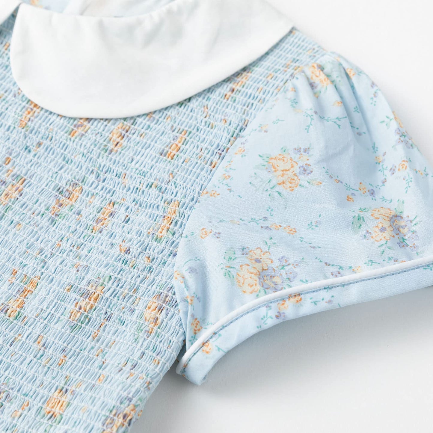 Simplee Kids Toddler Light Blue Dress Toddler Summer Dress Smocked Toddler Floral Dress Baby Blue Dress 5T