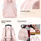 Rosegin Leather Baby Diaper Bag Backpack With Portable Travel Changing Pad Girl Boy, Large Dad Pink Diaper Bags Pacifier Case St