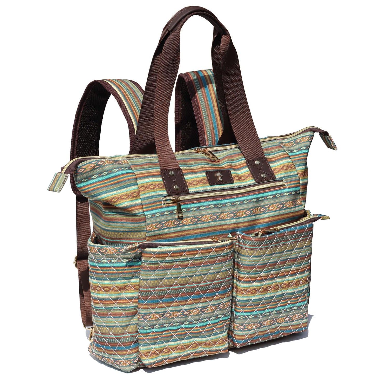 Esvan Diaper Tote Bag Backpack 2 In 1 For Women Multifunctional Large Capacity With Insulated Pockets Travel