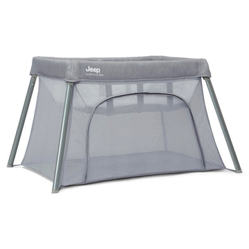Jeep Horizon Compact Travel 2-in-1 Play Yard and Bassinet, Light Grey