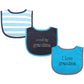 Luvable Friends Unisex Baby Cotton Drooler Bibs With Fiber Filling, Boy Grandma, One Size