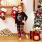 Iffei Christmas Pajamas For Family Matching Pj'S Sets With Letter Elf Printed Long Sleeve Tee And Plaid Bottom With Pocket 3-6Mo