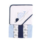 Luvable Friends Unisex Baby Hooded Towel With Five Washcloths, Whale, One Size