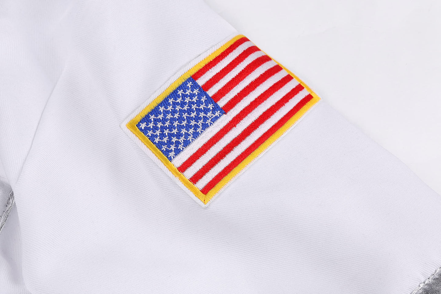 Koatobbor Kids Nasa Astronaut Costumes America Spacesuit For Boys Girls Space Jumpsuit Halloween Dress Up White 5-7 Years