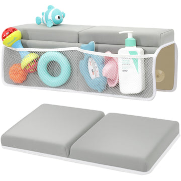 Toua Comfortable Soft Baby Support Bathtub Kneeler Mat Knee Saver Cushion And Bathroom Elbow Rest Pad Set