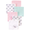Luvable Friends Unisex Baby Super Soft Cotton Washcloths, Elephant Spray, One Size