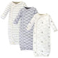 Touched By Nature Baby Organic Cotton Kimono Gowns, Mr. Moon, Preemie