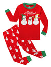 Kikizye Baby Girls Boys Long Sleeve Christmas Pajamas Sets 100% Cotton Snowman Pyjamas Infant Kids 12-18 Months