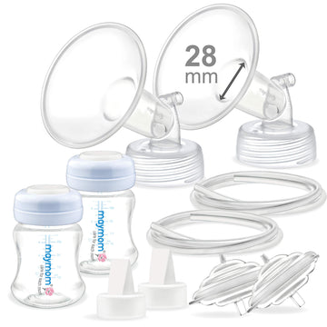 Maymom Pump Parts Compatible With Spectra S2 Spectra S1, Incl Flanges (28Mm) Valves Tubes Bottles Backflow Protectors, Not Origi