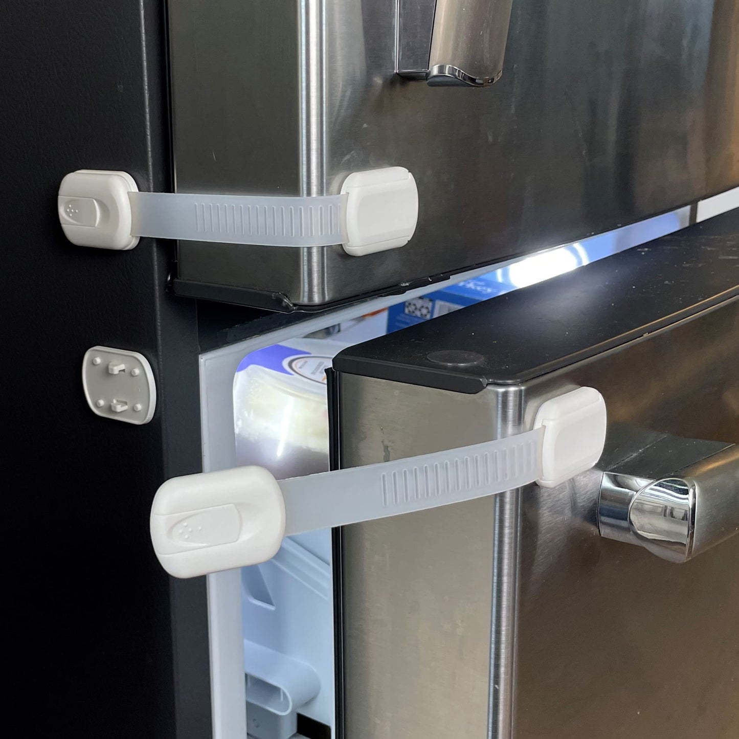 Vmaisi Baby Proofing Cabinet Locks - Childproofing Adjustable Multi Use Straps Latches for Drawers, Fridge, Dishwasher, Toilet S