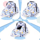 THE KENKYO Car Seat Covers for Babies, Baby Car Seat Cover for Girls Boys, Kick-Proof Newborn Carrier Canopy with Breathable Mes