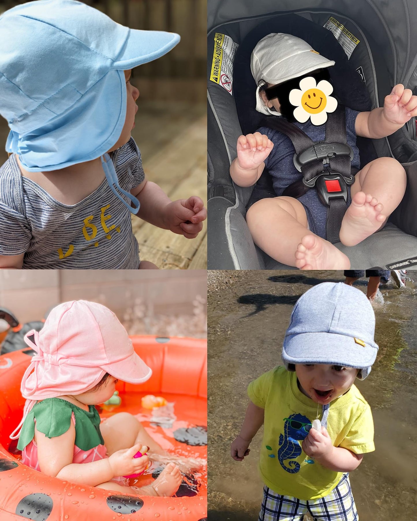 Furtalk Baby Sun Hat Upf 50+ Uv Ray Sun Protection Cotton Toddler Hats For Boys Girls Navy