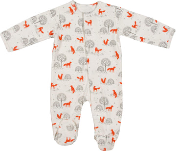Magnetic Me Footie Pajamas 100% Organic Cotton Baby Sleepwear Quick Magnetic Fastener Sleeper Friendly Fox Preemie