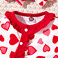 Aalizzwell 0-3 Months Newborn Baby Girls Valentines Day Romper Infant Heart Clothes Coming Home Outfit Clothing
