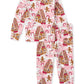 The Children'S Place Girls' Matching Christmas Pajama Set, Pink Gingerbread, 4T