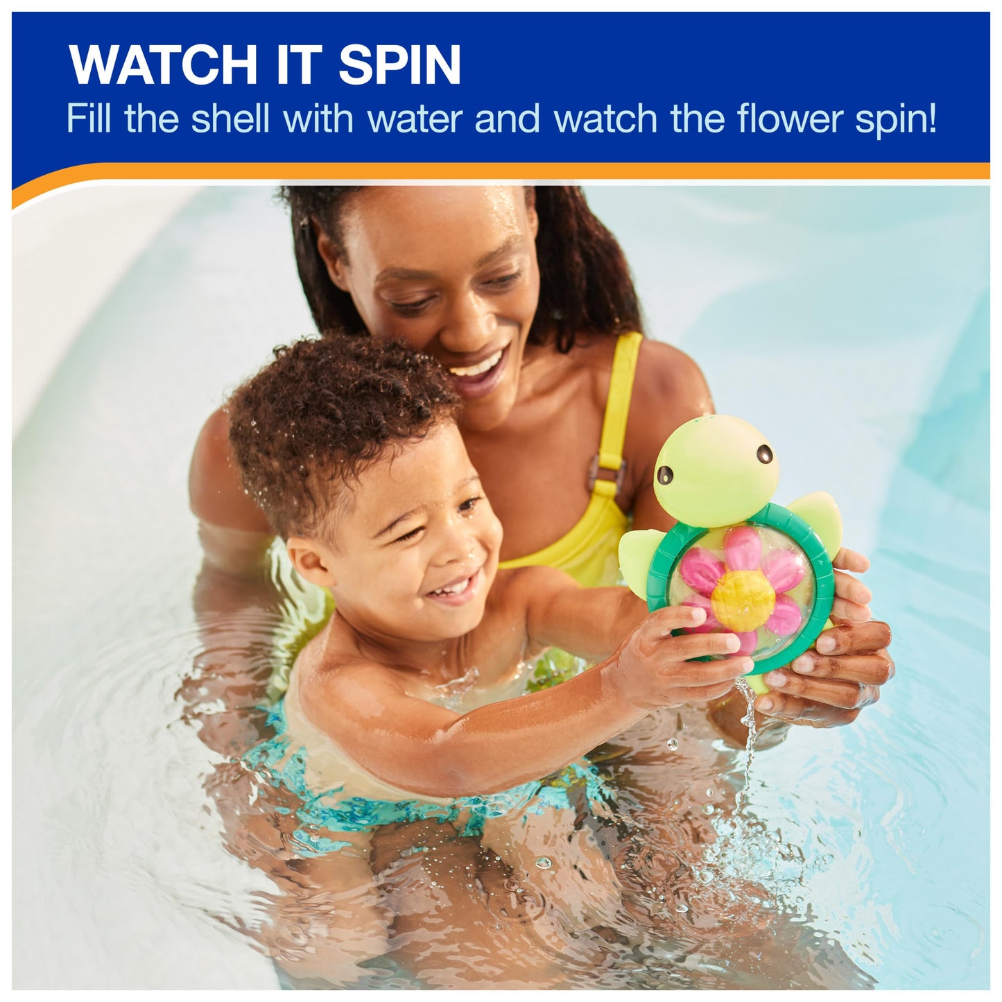 SwimWays Water Wheel Turtle, Kids Pool Accessories & Swimming Pool Toys, Turtle-Themed Water Toys and Pool Toys for Kids Ages 2