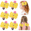 Choicbaby Hair Bows For Girls 5 Inch Yellow Pencil Hair Clips Back To School Hair Bows Clips Ribbon Hair Barrettes With Alligato