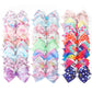 24Pcs 4.5Inch Bows For Girls Boutique Grosgrain Ribbon Rainbow Hair Bow Alligator Hair Clips Pigtail Bows Unicorn Hair Clips For