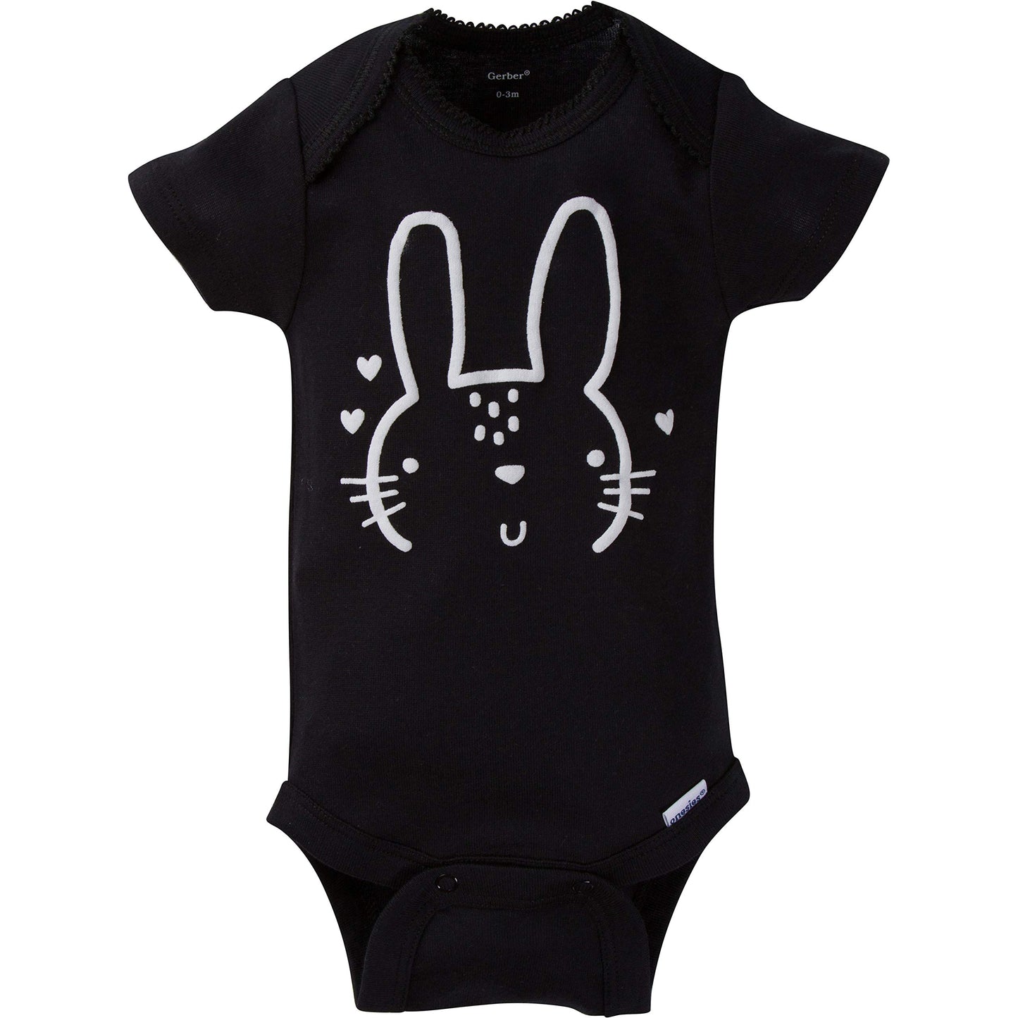 Gerber Baby Girl'S 8-Pack Short Sleeve Onesies Bodysuits, Pink Bunny, 6-9 Months