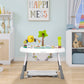 Dream On Me Curio Sit N Seek Baby Activity Center in Lime, 2 in 1 Activity Center and Play Table with 3 Detachable Toys and Musi